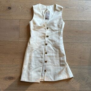 NWT Super cute h & m white sleeveless dress with gold hardware